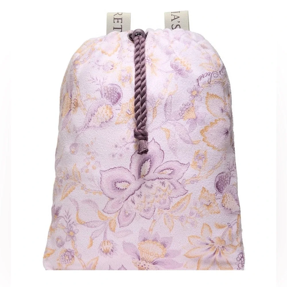 NEW Beach Towel Backpack Convertible Victoria’s Secret, Purple Flowers